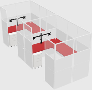 U-shaped cubicle