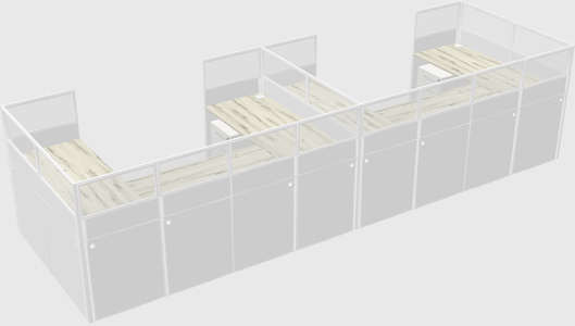 Cabine en u