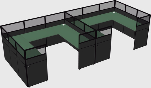 U-shaped cubicle
