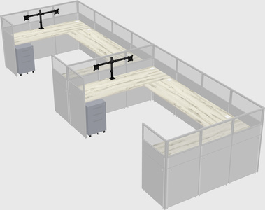 U-shaped cubicle