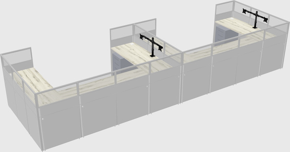 U-shaped cubicle