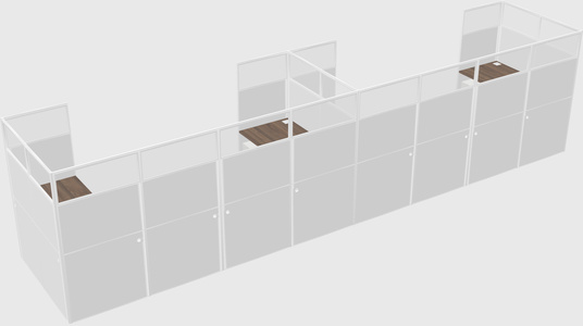 U-shaped cubicle