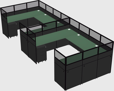 U-shaped cubicle