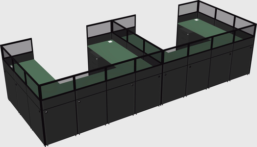 U-shaped cubicle
