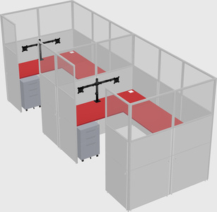 U-shaped cubicle