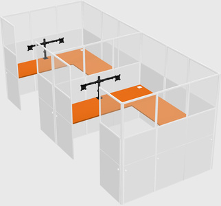 U-shaped cubicle
