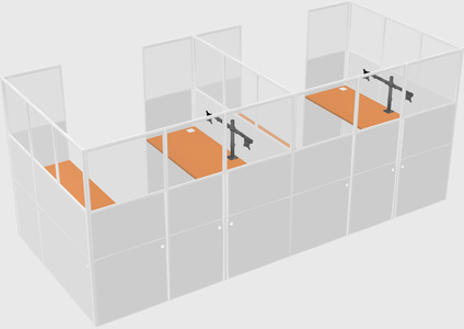 U-shaped cubicle