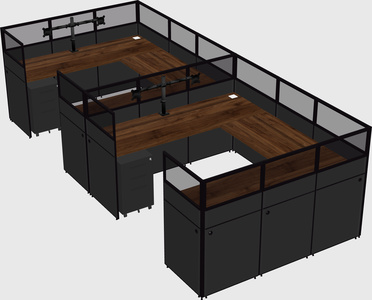 U-shaped cubicle