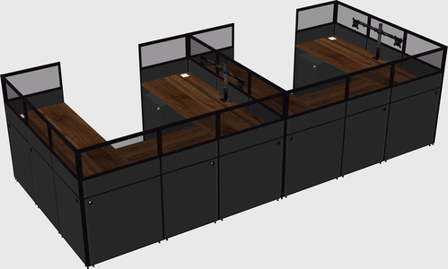 U-shaped cubicle