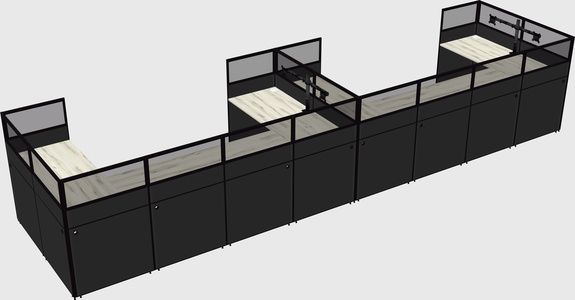 U-shaped cubicle