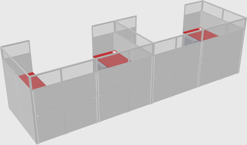 U-shaped cubicle