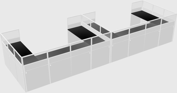 U-shaped cubicle
