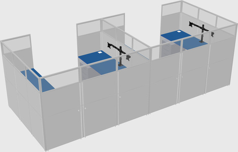 U-shaped cubicle