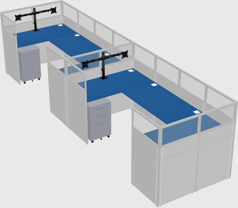 U-shaped cubicle