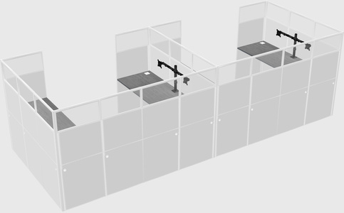 U-shaped cubicle