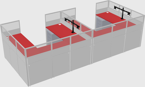 U-shaped cubicle
