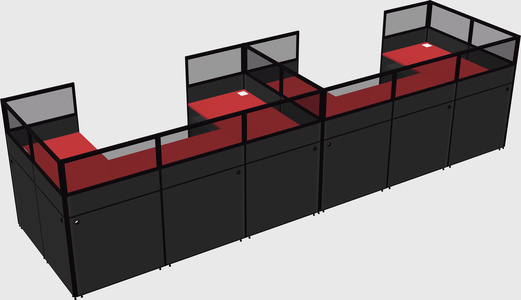 U-shaped cubicle