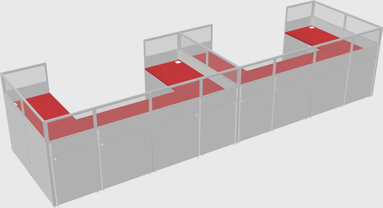 U-shaped cubicle