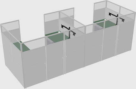 U-shaped cubicle