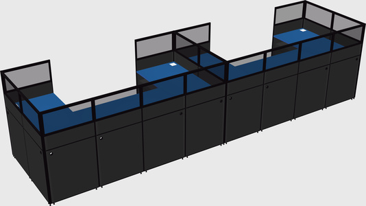U-shaped cubicle