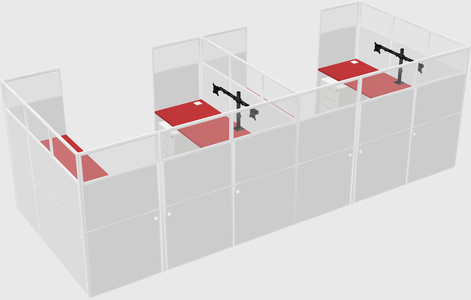 U-shaped cubicle