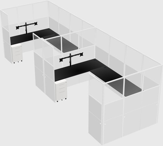 U-shaped cubicle