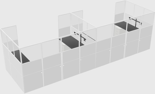 U-shaped cubicle