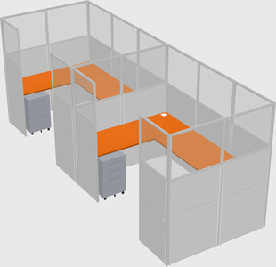 Cabine en u