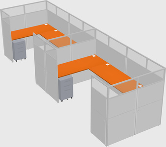 U-shaped cubicle