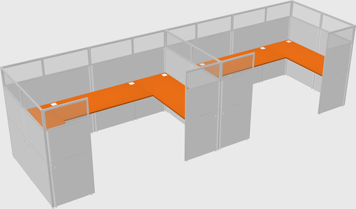 U-shaped cubicle