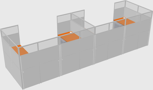 U-shaped cubicle