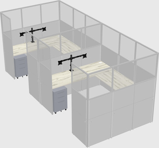 U-shaped cubicle
