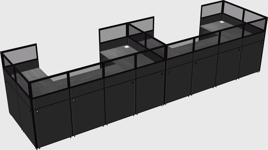 U-shaped cubicle