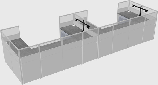 U-shaped cubicle