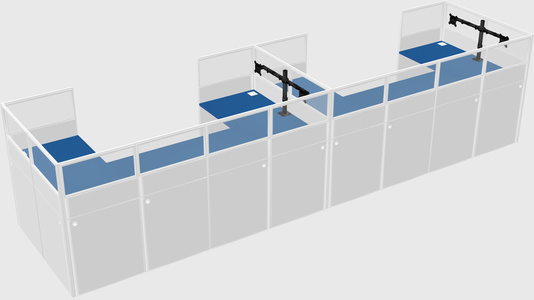 U-shaped cubicle