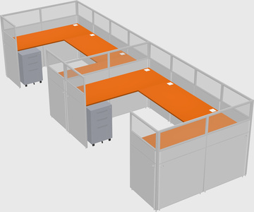 U-shaped cubicle