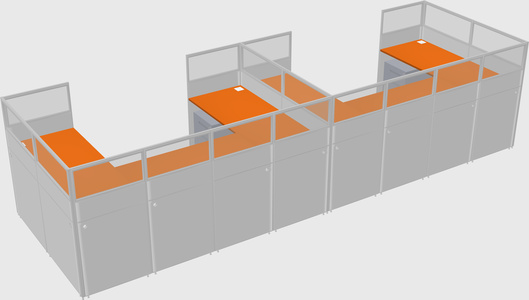 U-shaped cubicle