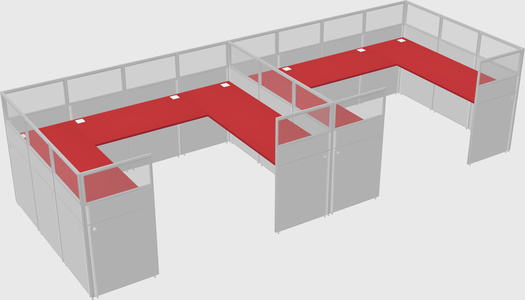 U-shaped cubicle