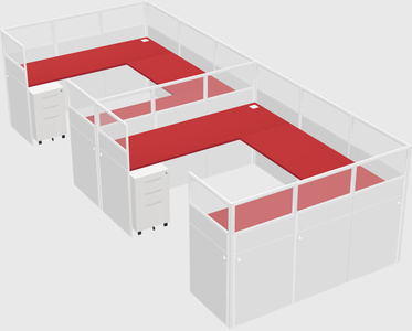 U-shaped cubicle