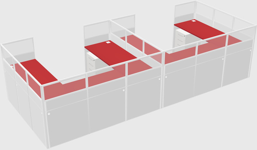 U-shaped cubicle