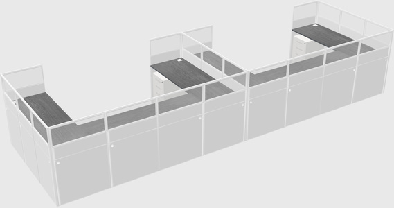 U-shaped cubicle