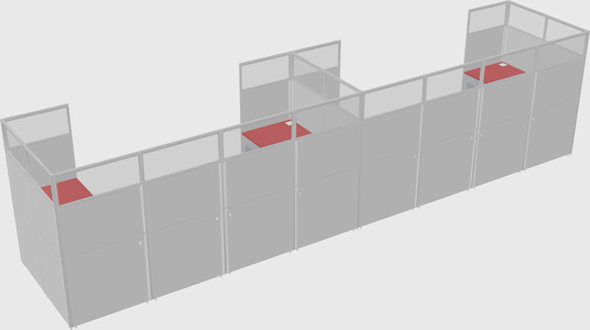 U-shaped cubicle