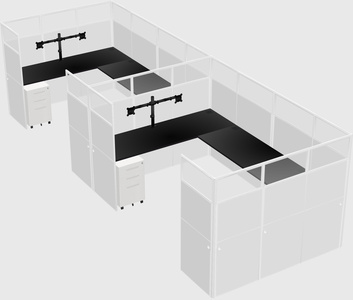 U-shaped cubicle
