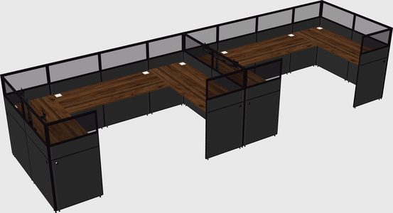 U-shaped cubicle