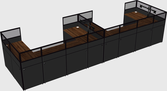 U-shaped cubicle