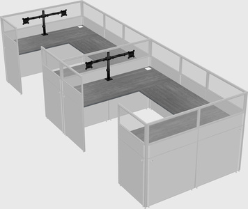 U-shaped cubicle
