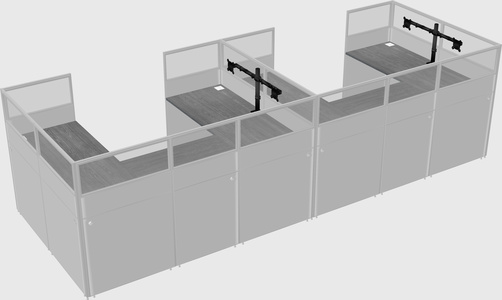 U-shaped cubicle
