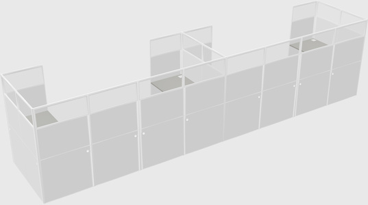 U-shaped cubicle