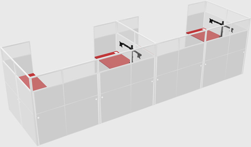 U-shaped cubicle