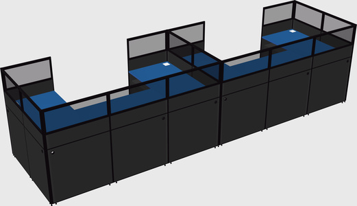 U-shaped cubicle